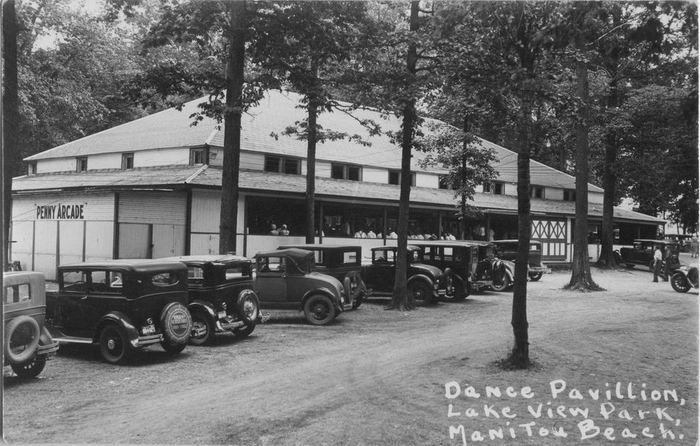 The Lakeview Dance Pavilion in 1928 from dan cherry Devils Lake Amusement Park, Manitou Beach